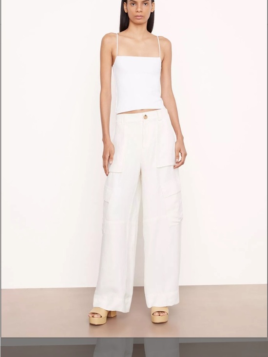 Vince Pants - Vince Wide Leg Cargo Pants Bone